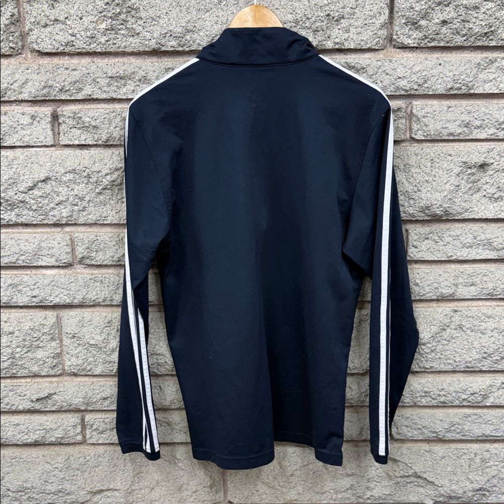 Adidas Dark Blue Half-Zip Top with White Accents - Picture 6 of 6